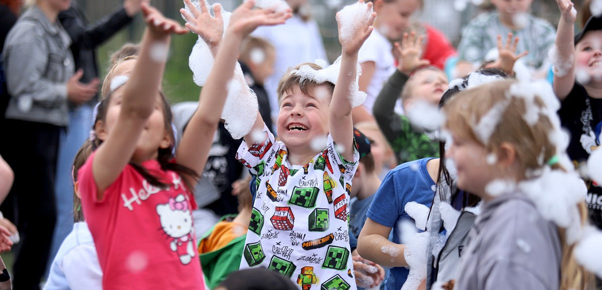 Punktem kulminacyjnym wydarzenia była zabawia w pianie
