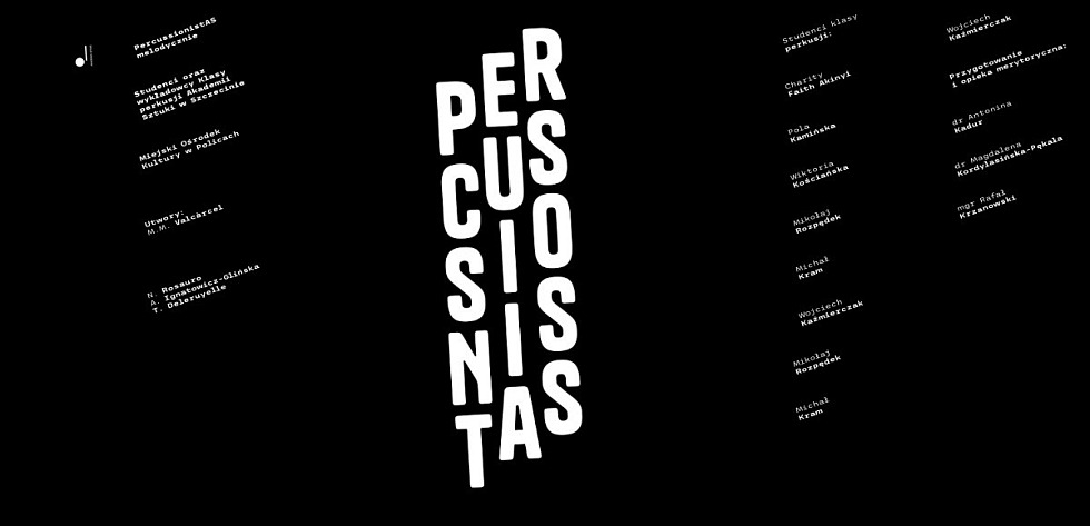 Grafika promująca koncert zespołu PercussionistAS
