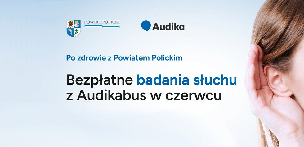 Grafika promująca bezpłatne badanie słuchu