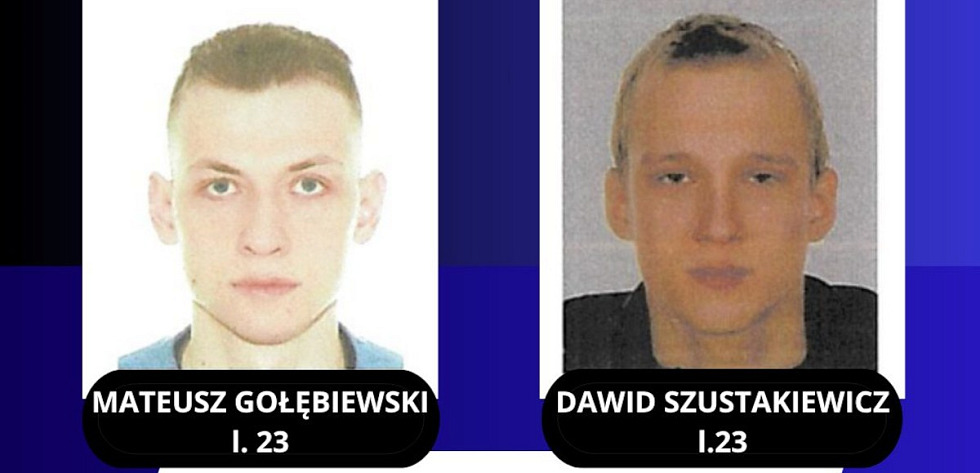 Mateusz Gołębiewski oraz Dawid Szustakiewicz poszukiwani przez zachodniopomorską policję