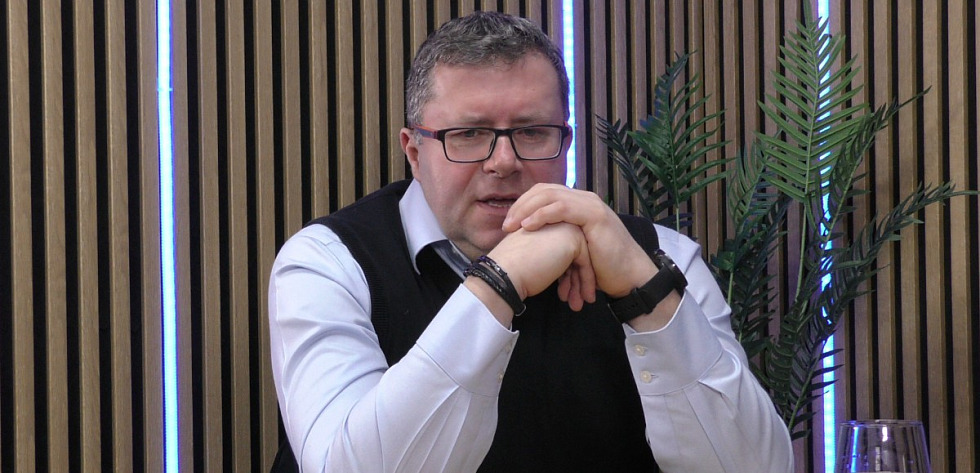 Grzegorz Ufniarz w studio Dziennika Polickiego