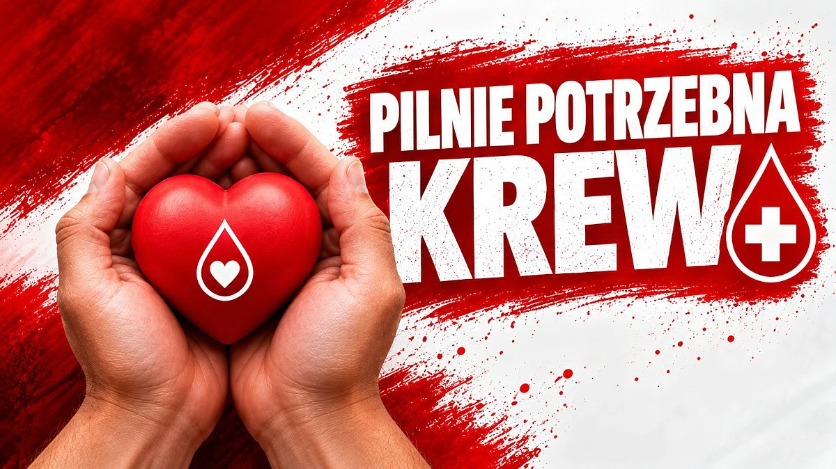 Grafika promująca oddawanie krwi