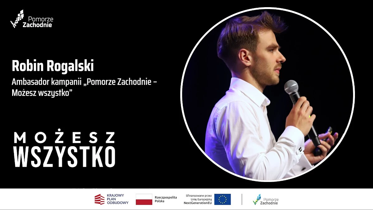 Grafika promująca podcast z Robinem Rogalskim