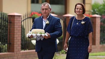 Starostowie tegorocznych Dożynek w Przęsocinie Renata Pełech i Dariusz Ptaszkowski