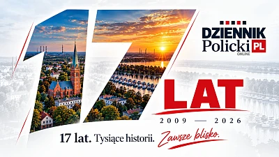 Grafika promująca 17 lat działalności Dziennika Polickiego