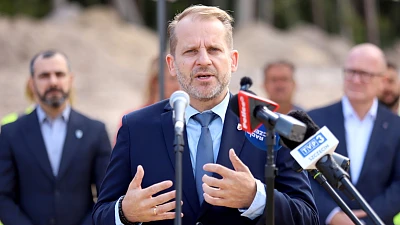 Burmistrz Polic Krystian Kowalewski