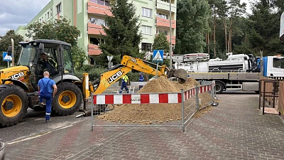 Zakład Wodociągów i Kanalizacji w Policach usuwa awarię