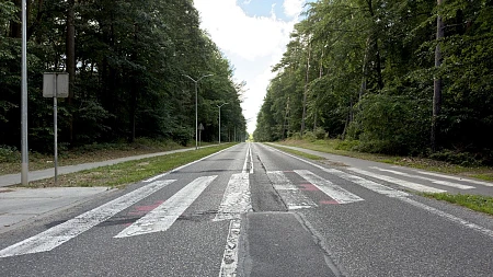 Ulica Roweckiego w kierunku ulicy Tanowskiej w Policach