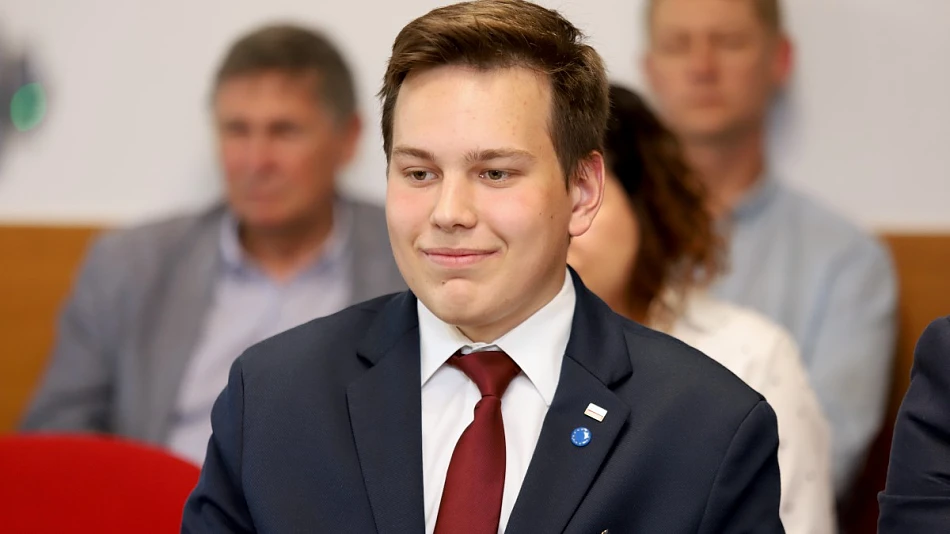 Michał Obolewicz, przewodniczący Młodzieżowej Rady Miejskiej w Policach minionej kadencji