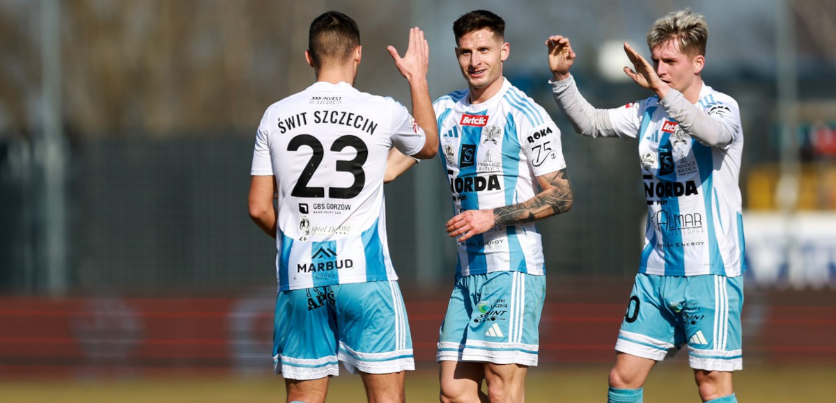 Gratulacje dla Macieja Koziary strzelca pierwszej bramki dla Świtu Szczecin