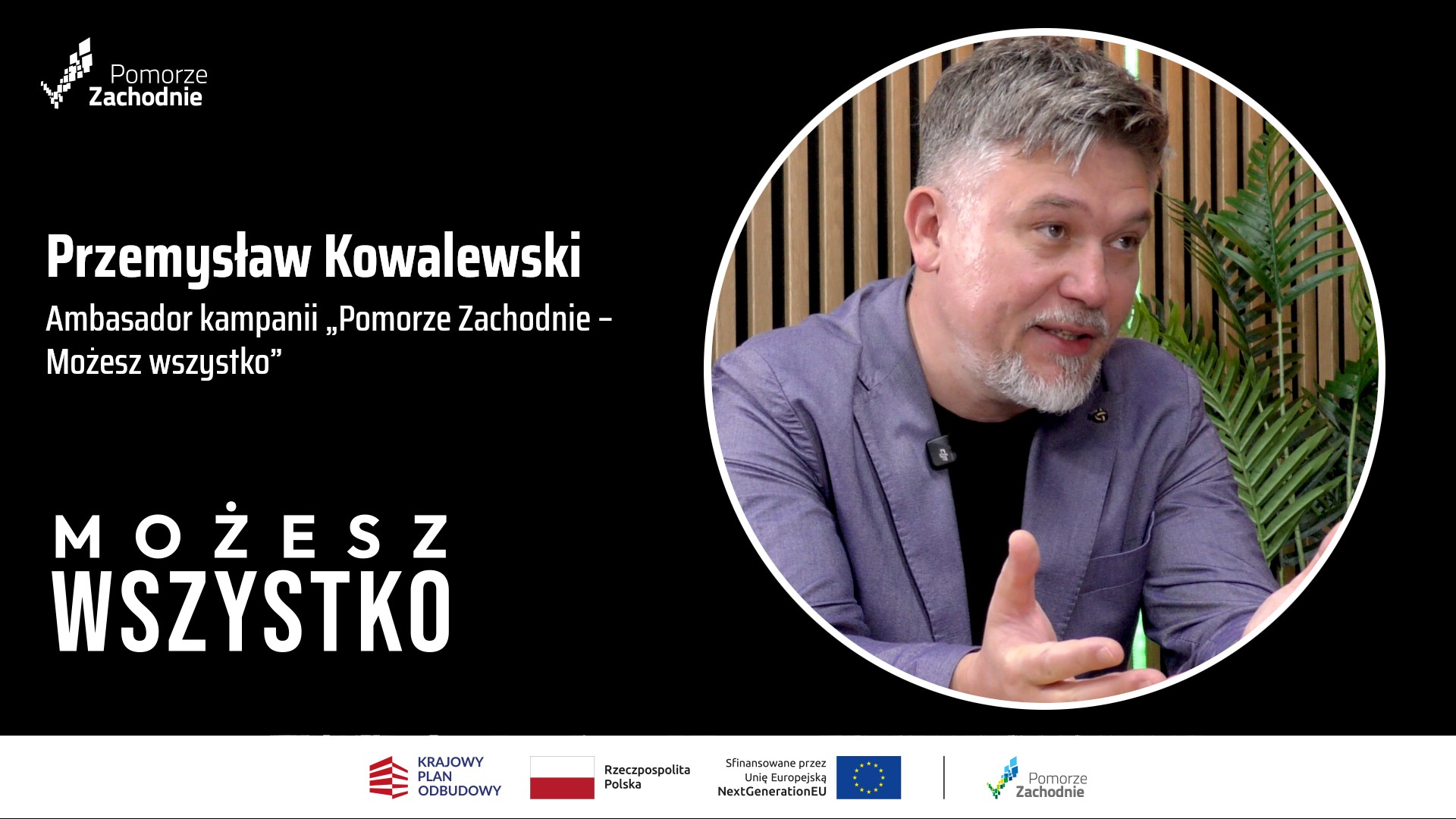 Grafika promująca podcast z Przemysławem Kowalewskim